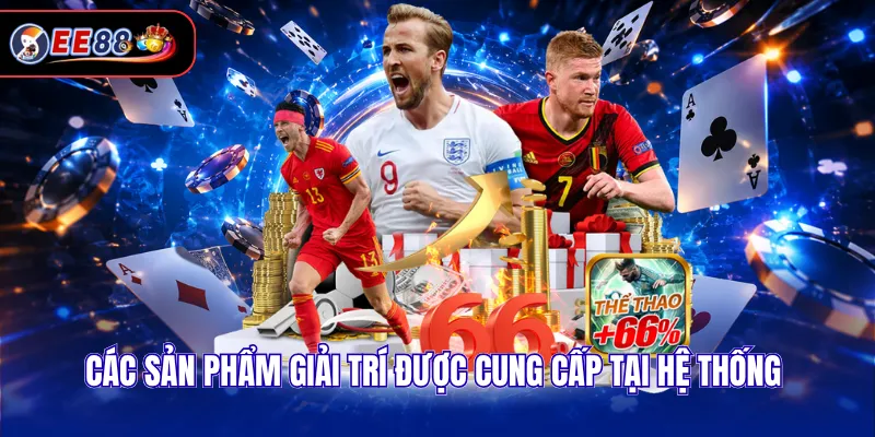 Các sản phẩm giải trí được cung cấp tại hệ thống